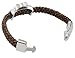 Oliasports Attack on Titan Leather Woven Stainless Steel Lobster Clasp Bracelet Punk Jewelry