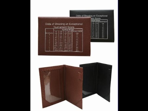 Black Leather Golf Scorecard Holder w/ Logo