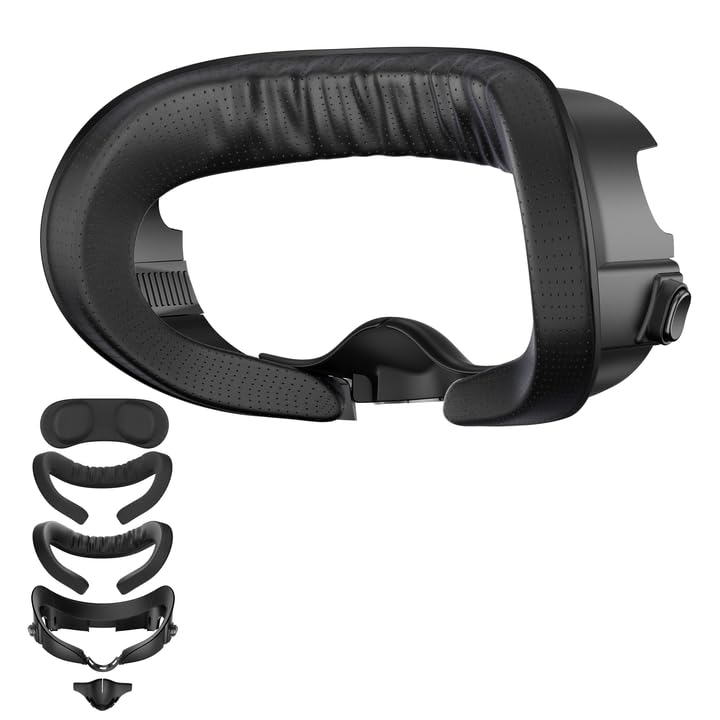 APEXINNO Adjustable Facial Interface for Meta Quest 3 Accessories,Face Cover with Breathable Foam Pads, Light-Blocking Nose Pad,Includes Two Face Cushions:Ice Silk & PU (Not Compatible with Quest 3S)