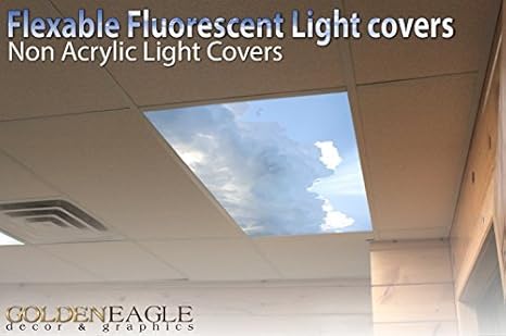 Sunbeam Clouds Drop Ceiling Fluorescent Decorative Ceiling Light