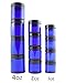 Combination (12 Pack) of Cobalt Blue 1oz, 2oz and 4oz Glass Straight Sided Jars,Lids Included; Empty Refillable Containers for Cosmetics, Creams,Lotions, Essential Oils (4 of Each)