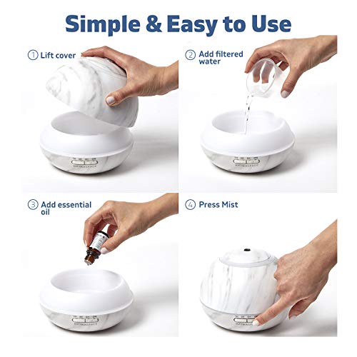HATHASPACE Marble Essential Oil Aroma Diffuser, 350ml Aromatherapy