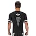 Elite Sports Item Star Short Sleeve Compression, Mma, Bjj, No Gi, Cross Training Rash Guard, Medium, White