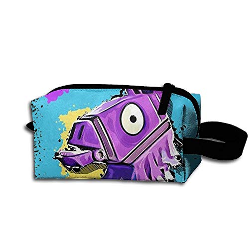 MCWO GRAY Funny for-tnite Llama Cosmetic Bags Makeup Pouch Portable Pencil Case Toiletries Organizer Bag with Zipper