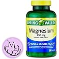 Spring Valley, Magnesium 250 mg, 250 Count Tablets, Bone & Muscle Health, Magnesium Tablets, Dietary Supplement +Sticker Dri Store