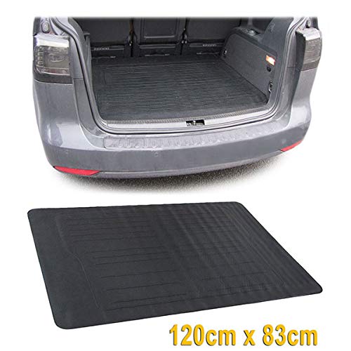 Carparts-Online 27729 Universal Allwetter Gummi Kofferraummatte Schutz Gummimatte 120X83 CM
