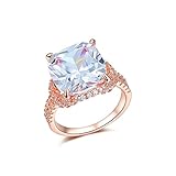 Bella Lotus Big 6 Carat Diamond CZ 18k Rose or White Gold Plated Classic Wedding Engagement Ring