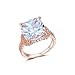 Bella Lotus Big 6 Carat Diamond CZ 18k Rose or White Gold Plated Classic Wedding Engagement Ring