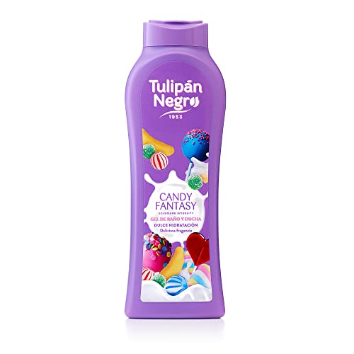 Tulipán Negro - Gel de Baño Candy Fantasy, Nutritivo e Hidratante, Gel de Ducha con Fragancia Dulce, 650 ml