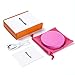 Portable Charger LED Makeup Mirror Compact Power Bank 3000mAh as Gift for Friends,Girls,Mom etc with 1x/3x Magnified Vanity Mirror (Pink)