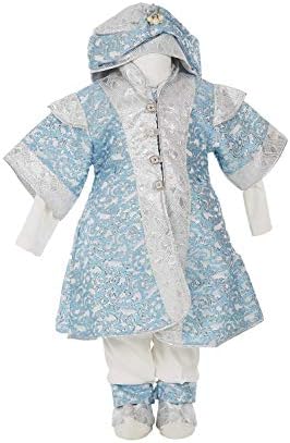 MiuJoy Baby Boy’s Ottoman Sehzade Sultan Light Blue Suit 4 Pieces for 9-12 Months