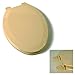 Deluxe Harvest Gold Wood Elongated Toilet Seat