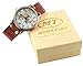 Brown Leather Watch World Map Watches Vintage Map Watch Christmas Gift