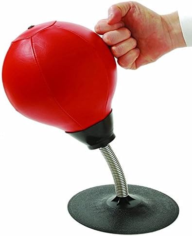 Stress Buster Desktop Punching Bag with Pump Desk Speed Bag with Stand for Heavy Duty Anxiety Relief Freestanding Kit Accessory for Adult and Children