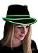 NEON NIGHTLIFE Light Up Fedora, Large, Green