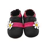 Sayoyo Baby Cute Flower Soft Sole Leather Infant Toddler Prewalker Shoes