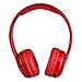 Contixo KB-2600 Over Ear Headphones - Wireless Bluetooth Headphones Kids Safe - 85dB with Volume Limited with Long Lasting Battery - Built-in Mic - Micro SD Card Slot - FM Stereo Radio (RED)