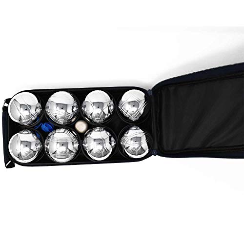Big Game Hunters 8 Boules Set mit Rostschutz und Luxuriöser Tragetasche aus Segeltuch - Robustes 8 Boules Set, Poliert und Graviert Offizielle Größe – Bild 4