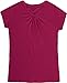French Toast School Uniform Girls Short Sleeve V-Neck T-Shirt with Front Gathers
