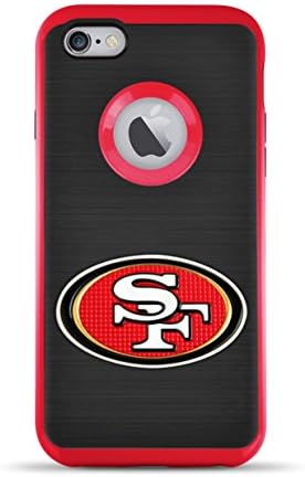 MIZCO SPORTS iPhone 8/7 Flex Licensed Case With 3D Steel Cut Logo - NFL San Francisco 49Ers
