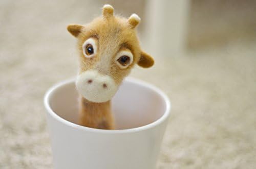 Needle felted dog, Giraffe, Felted toy, Felted doll, Decorative figurine, Needle felting, Ecco friendly