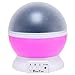 Slowton Star Night Light Projector for Kids, Starry Lighting Lamp Rotating Bedside Rest Light Baby Sleep Soothers Colorful LED Moon Star for Baby Nursery Bedroom Room (Pink)