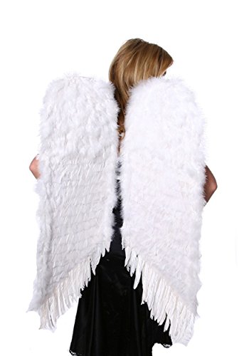Zucker Feather Products Decorative Feather Angel Wings, Large, White