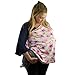 Nursing Breastfeeding Cover Scarf With Floral Watercolour Design for Baby Girls, Infant Car Seat Cover, Grocery - Shopping Cart Cover, 5 in 1 Multi Use Stretchy Canopy by Gufix