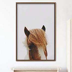 signwin Framed Canvas Wall Art Horse Animals Dramatic...
