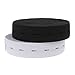 COTOWIN 3/4 Inch Buttonhole Elastic Buttonhole Belt 10 Yards (5 Yards Black,5 Yards White)