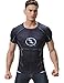 Red Plume Mens 3D Digital Printing Short Sleeve T-Shirt Outdoor Running Yoga Fitness Tight Shirt for Men Black