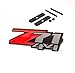 Yoaoo 1x OEM Matt Black Grille Z71 4x4 Emblem Badge Compatible with Silverado 1500 2500HD Sierra Tahoe Suburban 3D Red