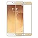 Samsung Galaxy C9 Pro Screen Protector,Full Coverage Tempered Glass(Full Cover),Premium Oil Resistant Coated Glass Screen Protector (Gold Full Screen Protector)