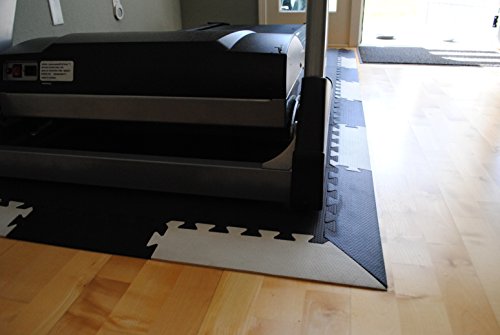 EWONDERWORLD 90" X 43" X ~9/16" Extra Thick Treadmill Waterproof Mat w/Edging: Exercise Equipment Floor Protection Waterproof Mat (Treadmill Not Included)