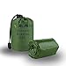 Delmera Emergency Sleeping Bag 2 Pack Lightweight Waterproof Thermal Emergency Blanket, Bivy Sack Survival Gear for Outdoor Adventure, Camping, Hiking, Green (Green- 2 Packs)