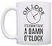 Happy Retirement Gifts for Women Oh Look Clock Funny Retirement Gifts for Men Retired Coffee Mug Tea Cup White