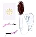Eqoba Digital Hair Straightener Anti-Static Ceramic Heating Detangling Hair Brush Straight Styling Massage White