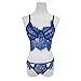 HOT Sale!Canserin Women Sexy Women Lingerie Babydoll Vest Top Bra+Pants Set (L, Blue)
