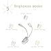 iLight Rechargeable Eye-Care Warm Book Light, Clip On Bed Reading Light, Music Stand Lamp, 8 LED, 5 Brightness, 2 Goosenecks Light Up 2 Full Pages. Perfect For Bookworms, Reading, Working or Studying