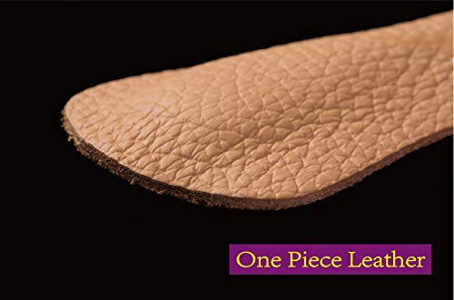 Leather Heel Grips Liner Cushions Inserts for Loose Shoes,Shoe Pads for Shoes Too Big, Improved Shoe Fit and Comfort,2 Pairs 0.28inch Thick (Khaki)