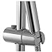 SODIAL- Replacement 25mm ABS Chrome Shower Rail Head Slider Holder Adjustable Bracket