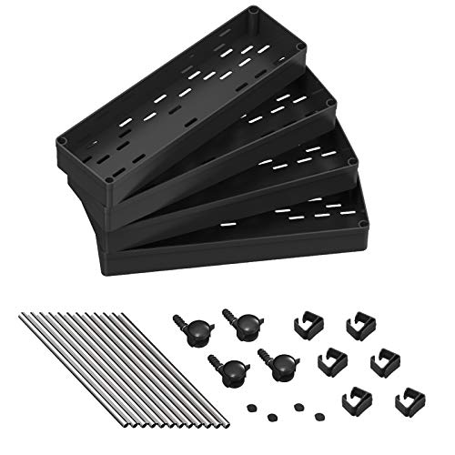 SPACEKEEPER-4-Tier-Slim-Storage-Cart-Mobile-Shelving-Unit-Organizer-Slide-Out-Storage-Rolling-Utility-Cart-Tower-Rack-for-Kitchen-Bathroom-Laundry-Narrow-Places-Plastic-Stainless-Steel-Black