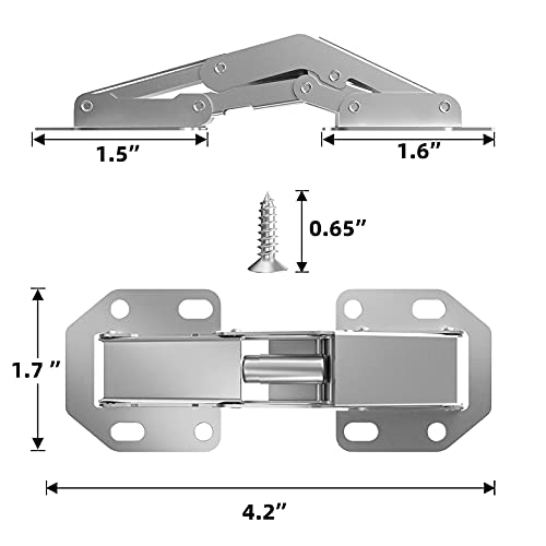 HOSOM 8Pack Concealed Hinges, Hidden Hinges for Doors