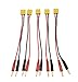 Jrelecs XT60 to 4.0 Banana Plug Balance Charge Cable 15cm for Rc Helicopter Quadcopter 5pcs(12AWG)