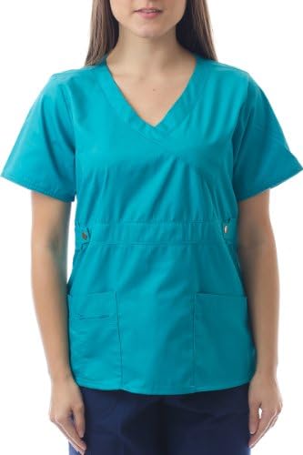 Hey Medical Uniforms Hey Women's Mock Wrap Baby Twill Scrub Top