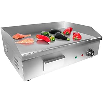 ALDKitchen Flat Top Griddle | Teppanyaki Grill with Single Thermostat | Commercial Griddle | 21.50' x 16.00' | 110V
