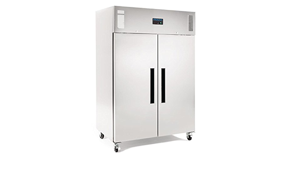 Refrigeración polar G595 Acero inoxidable Congelador de doble ...