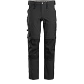 Snickers Workwear U637104044032 Allround Work Stretch Work Pants, 40/32 Black
