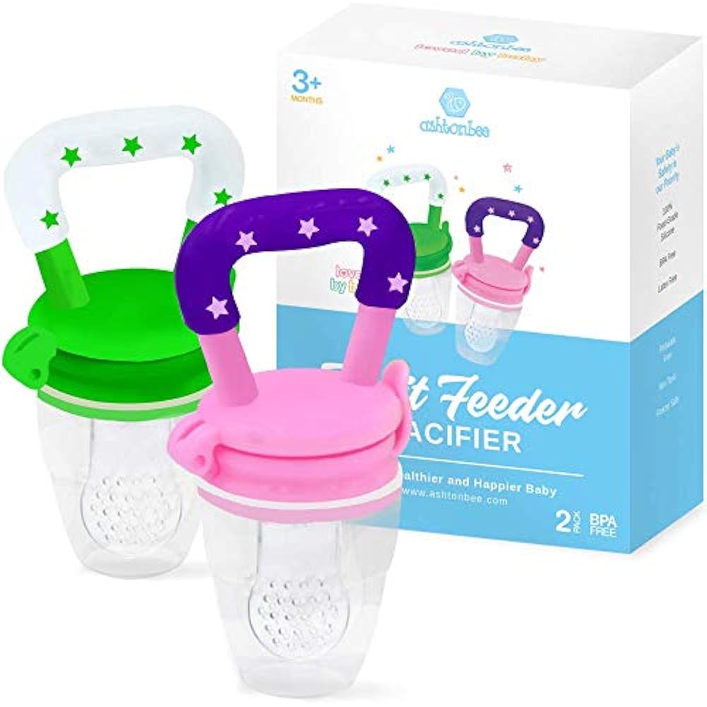 Baby Fruit Feeder Pacifier 2 Pack Fresh Food Feeder Infant Fruit