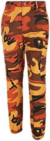 JIGAE Autumn New Collection Women Fashion Casual Street Style Camouflage Print Tooling Denim Pants